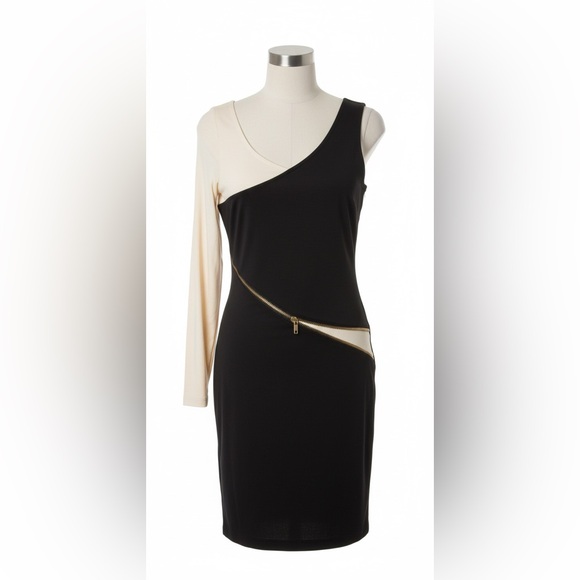 Agura one Shoulder Dress Black M - Picture 2 of 2